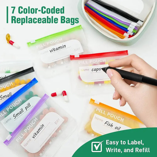 14-Pouch Portable Pill Organizer