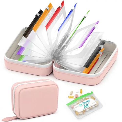 14-Pouch Portable Pill Organizer