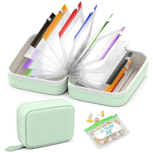 14-Pouch Portable Pill Organizer
